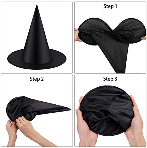 Aneco Halloween Witch Hats 12 Pcs Black One Size