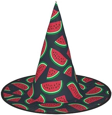 Red Watermelon Print Witch Hat for Halloween and Parties