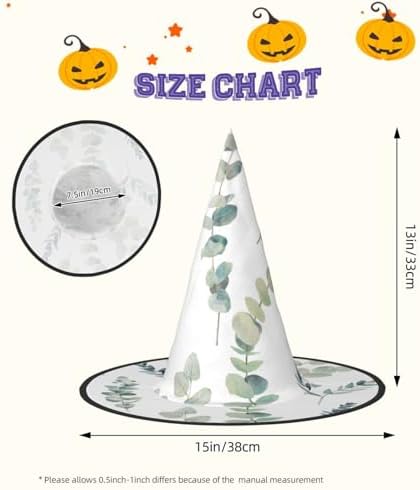 Eucalyptus Leaves Print Witch Halloween Party Hat
