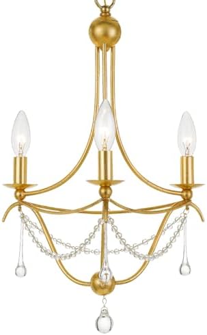 Crystorama Metro 3 Light Antique Gold Chandelier