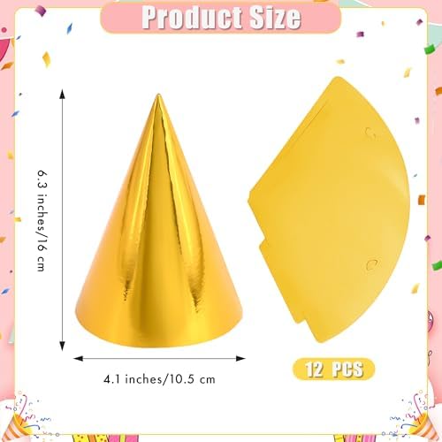 CANREVEL 12 PCS Party Hats for Kids and Adults 1