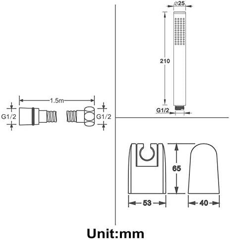 UWEREBFM Handheld Shower Head High Pressure Set
