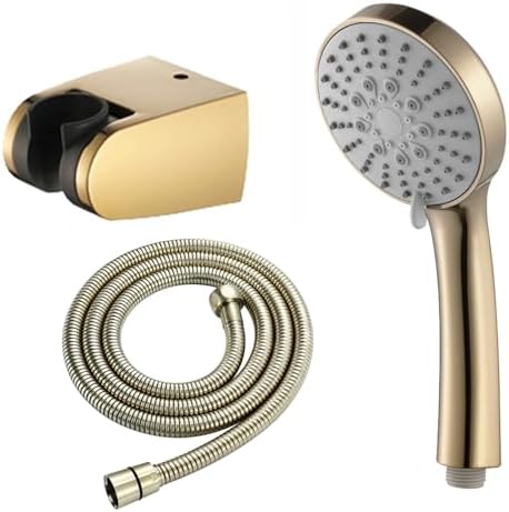 Brushed Gold Handheld Showerhead with 5 Spray Modes