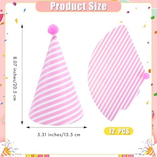 CANREVEL 12 PCS Party Hats for Kids and Adults