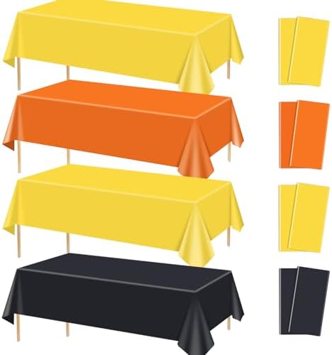Construction Party Tablecloths - 8 Pcs Set for Kids Birthday