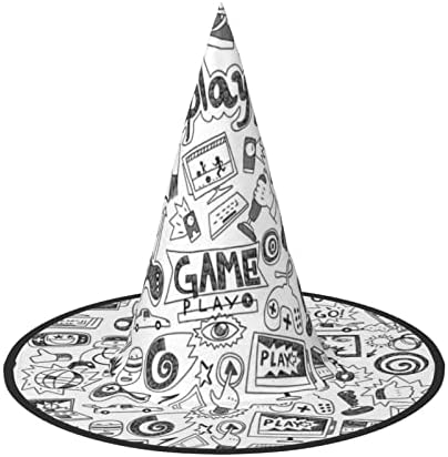 Unique Foldable Monochrome Witch Hat for Halloween Parties