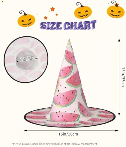 Watermelon Print Witch Hat for Halloween Parties