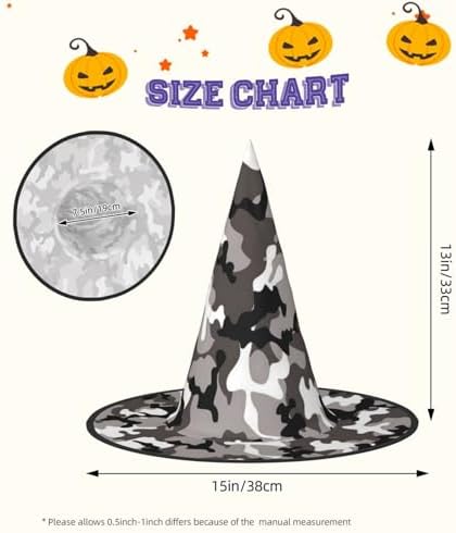 Jbyjbx Witch Hat Camo Print Halloween Costume