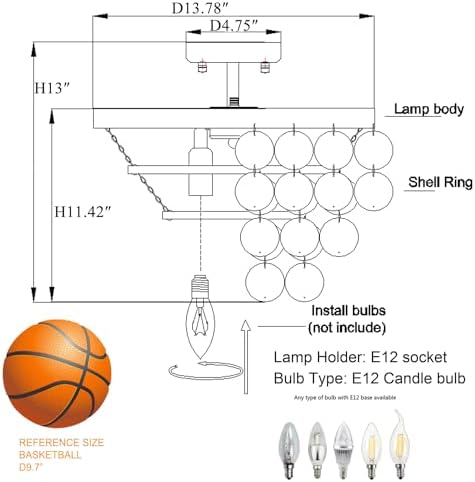 Modern Capiz Shell Chandelier 3-Light Boho Coastal Ceiling Light