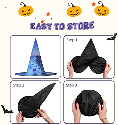 Seaside Lighthouse Print Witch Costume Party Hat