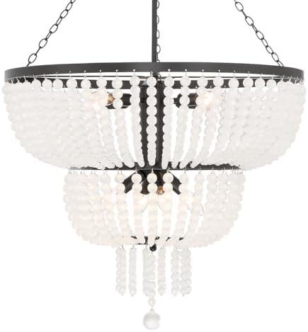 Crystorama Rylee 8 Light Matte Black Chandelier 1