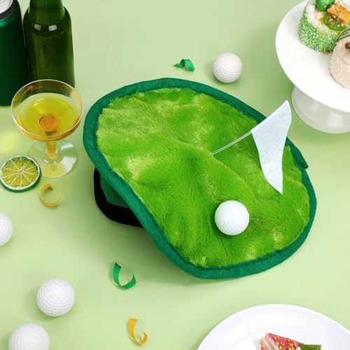 Funny Novelty Golfer Beret Hat with Golf Ball Flag