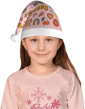 Retro 70s Hippie Santa Hat for Kids Baby Christmas Headwear