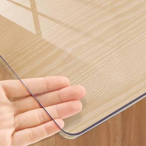 Clear Vinyl Tablecloth Protector Rectangle 15mm Thick