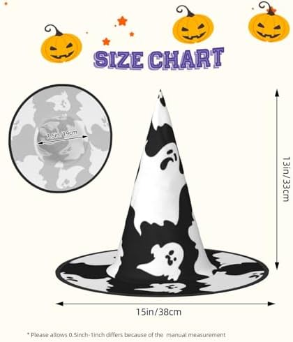 Gothic Halloween Witch Hat with Foldable Design