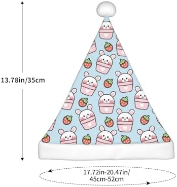 Cute Rabbit Strawberry Santa Hat for Kids