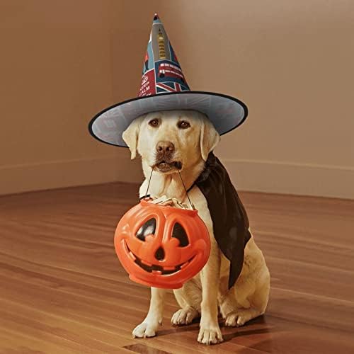 England Symbols Print Witch Hat for Halloween Parties