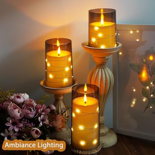 Fo32won Flameless Candles with Remote Timer 6 Pack