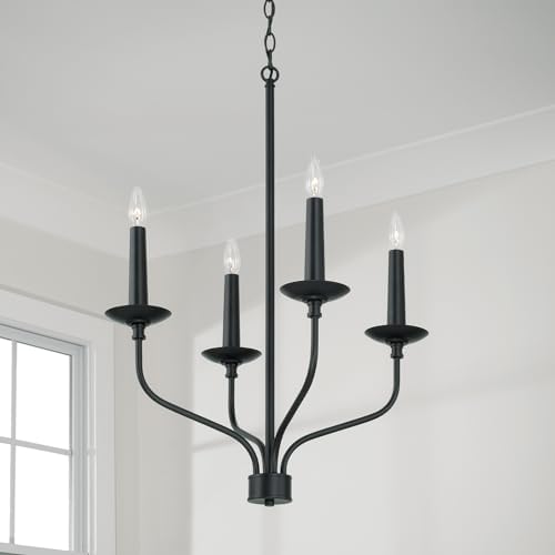 Capital Lighting 451541MB Wilder Chandelier 4 Light Matte Black