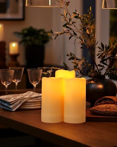 Enido 12 Piece Flameless LED Candles with Remote and Timer