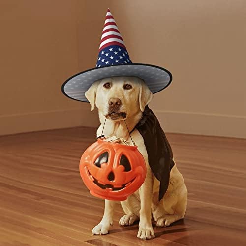American Flag Halloween Witch Party Hat for Costumes