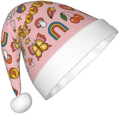 Retro 70s Hippie Santa Hat for Kids Baby Christmas Headwear