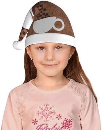 Salelf Coffee Cafe Santa Hat for Kids Christmas Party