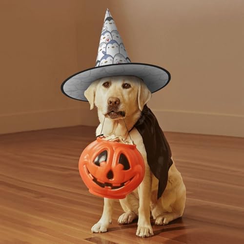 Cute Penguin Print Halloween Witch Hat for Parties