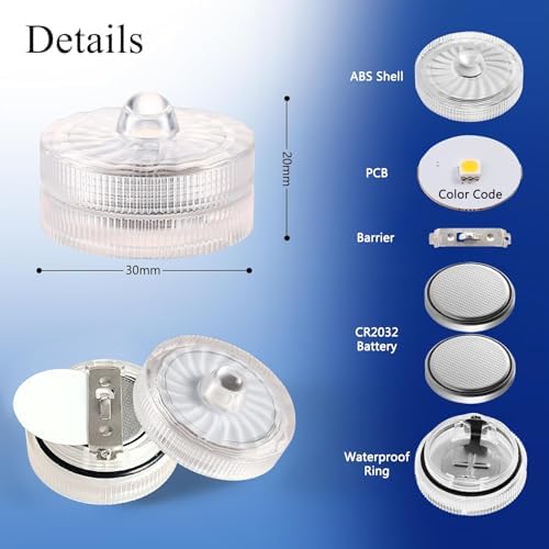 Purple Submersible LED Lights 12 Pack