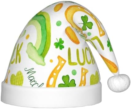 St Patricks Day Santa Hat for Kids Baby Christmas Holiday Headwear