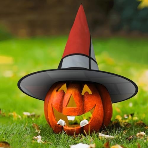 Jbyjbx Red Yellow Blue Black Print Witch Hat For Halloween Parties