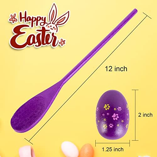 LYUBASA 6 Players Easter Egg and Spoon Race Game Set