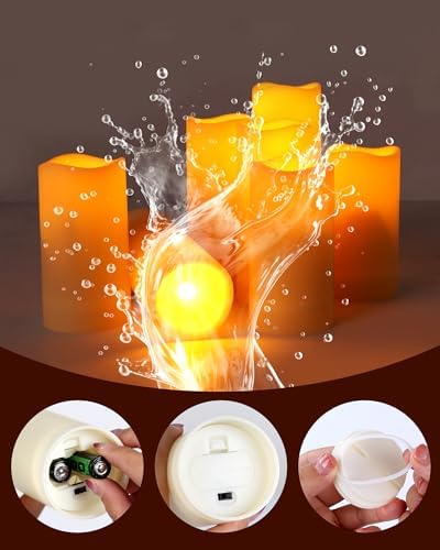 Enido 12 Piece Flameless LED Candles with Remote and Timer