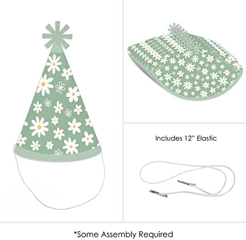 Big Dot of Happiness Daisy Hats - Set of 8