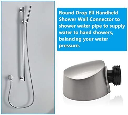 Round Drop Ell Handheld Shower Wall Connector Replacement for Moen A725BN