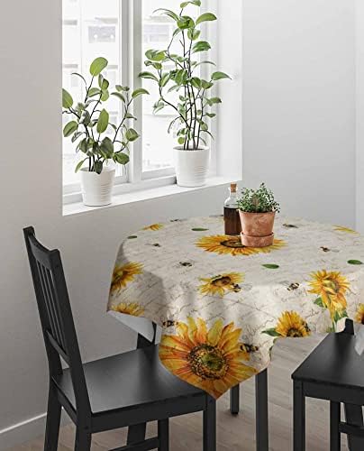 Square Tablecloth Waterproof Stainproof for Dining Parties