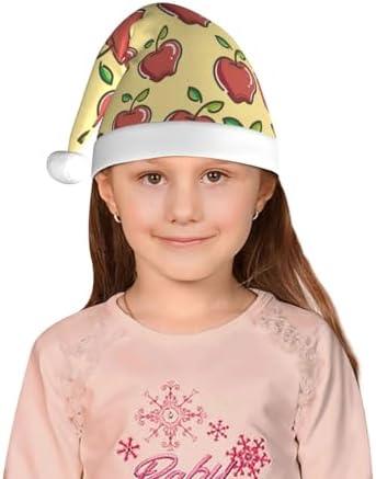 Salelf Apple Santa Hat for Kids Baby Christmas Plush Headwear