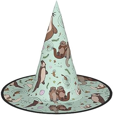 Otters Print Halloween Witch Hat for Parties and Costumes