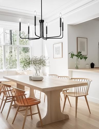 L LOHAS LED 6-Light Black Chandeliers