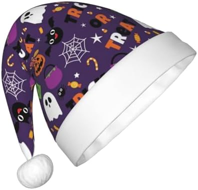 Halloween Candy Santa Hat for Kids Christmas Plush Headwear