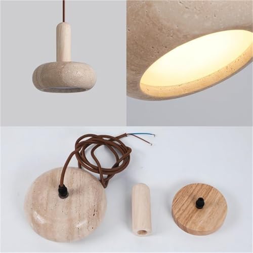 Modern Nordic Style Natural Stone Pendant Light with E26 E27 Base