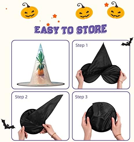 Pineapple By The Sea Print Witch Hat For Halloween Parties