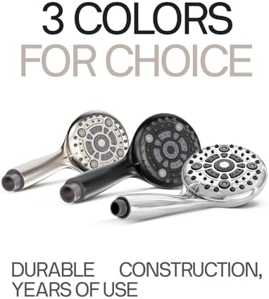 LOKBY 6-Setting Handheld Shower Head Set with High Pressure and Detachable Design
