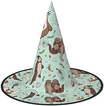 Otters Print Halloween Witch Hat for Parties and Costumes