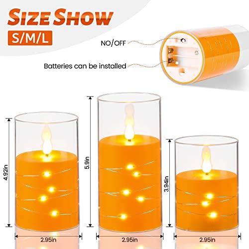 Da by Flameless Candles with Remote Control Set of 3