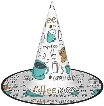 Delicious Coffee Print Witch Hat for Halloween Parties