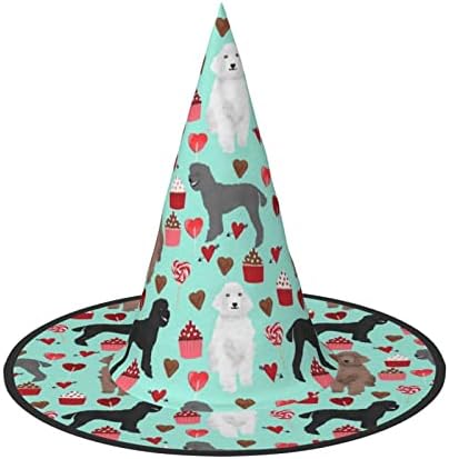 Jbyjbx Poodles Dogs Halloween Witch Hat Party Costume Decor