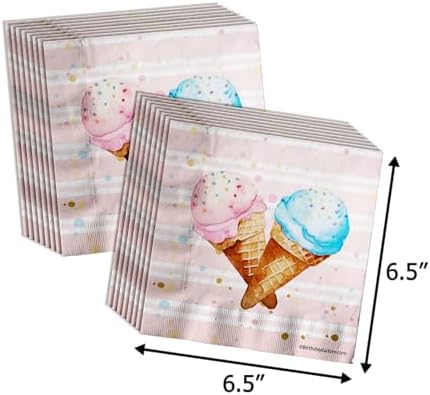 Baby Sprinkles Ice Cream Party Tableware Set 64 Piece for 16 Guests