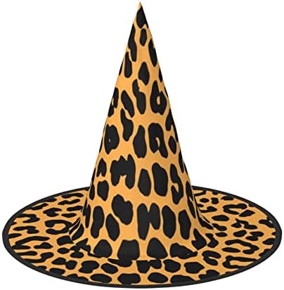 Leopard Print Witch Hat for Halloween and Carnival Events