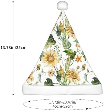 Watercolor Bright Sunflowers Santa Hat for Kids
